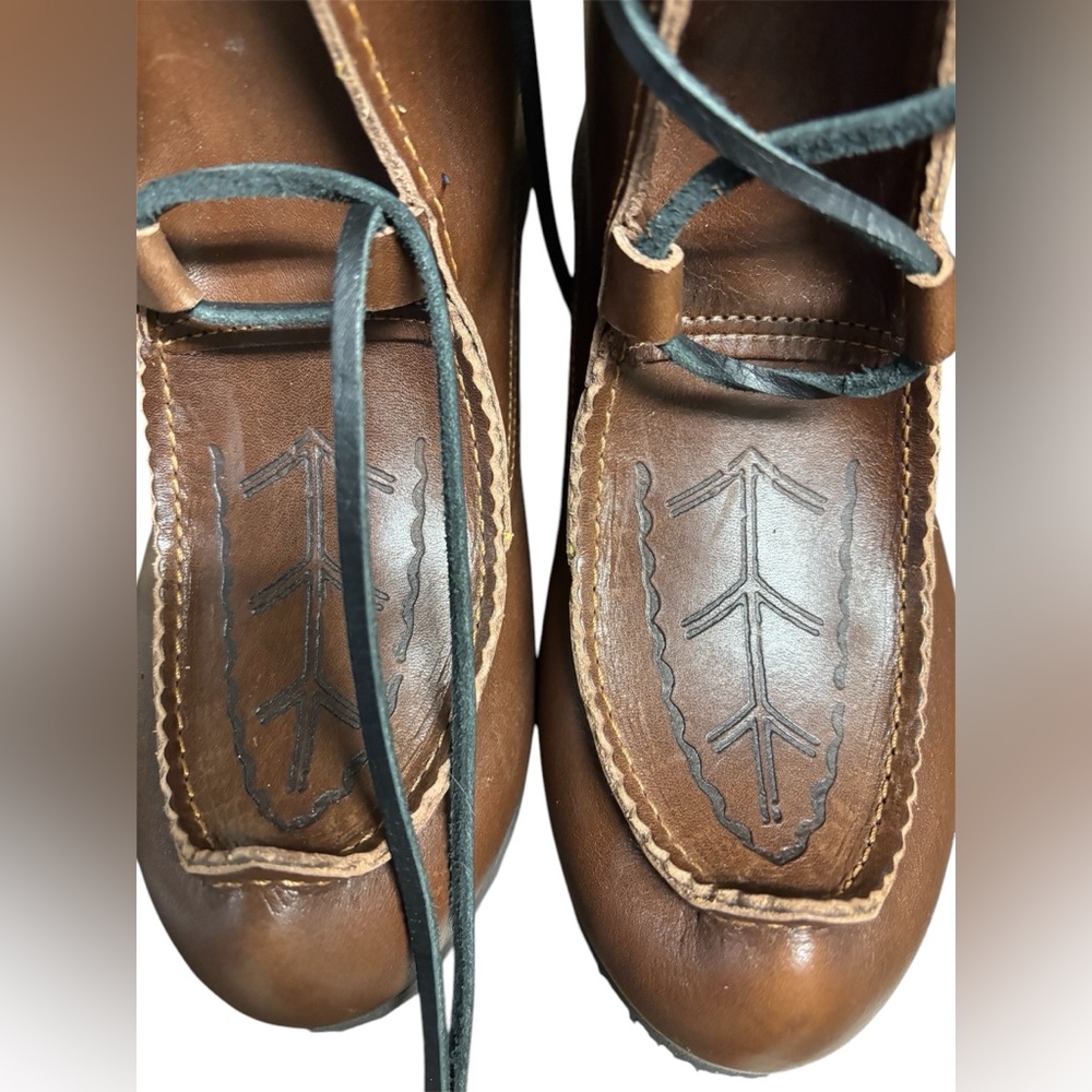 KEROS‎ Beak Toe Boots size 43. Leather with leather strings